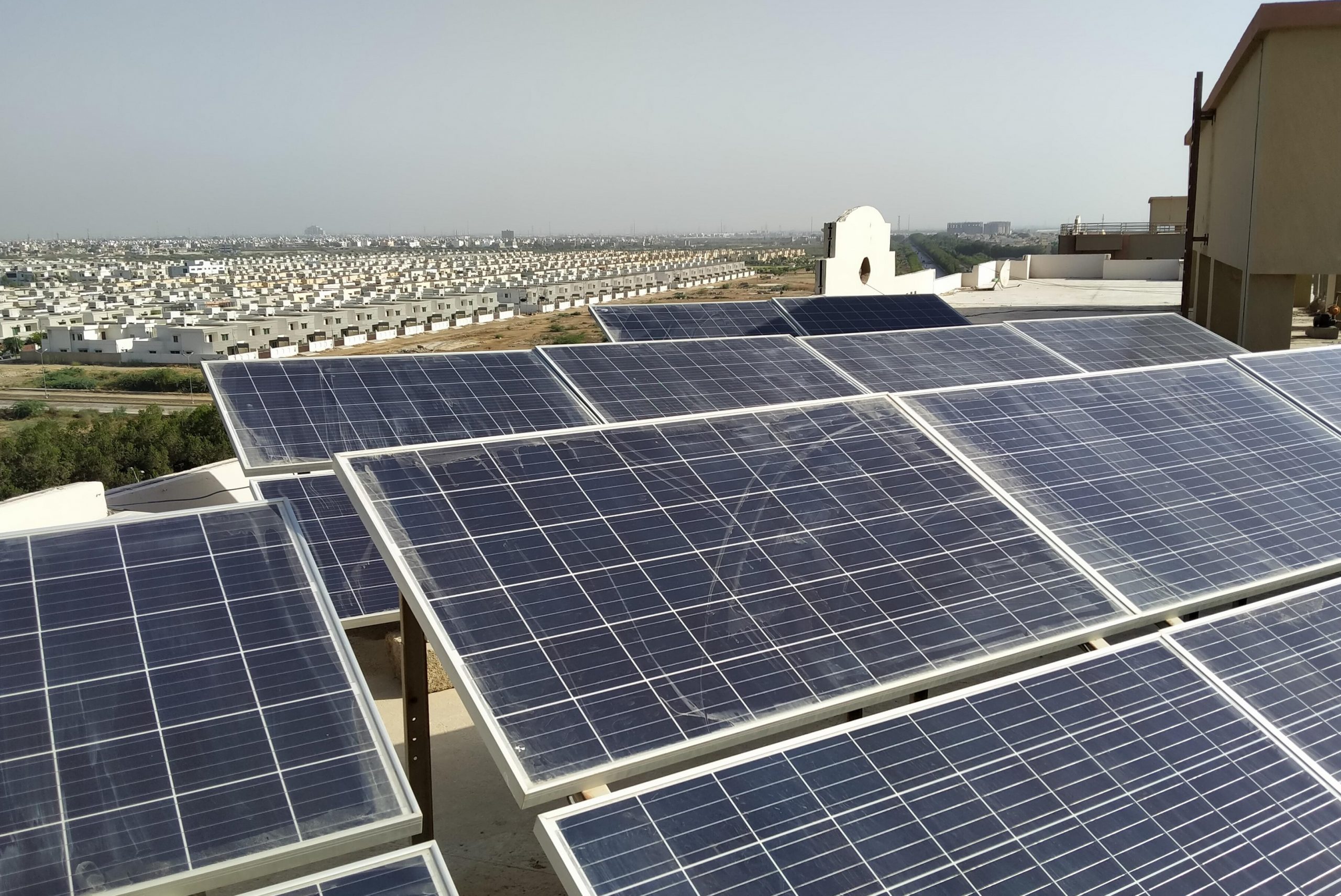 Solar panel mounting structure installed by Alphatechnix